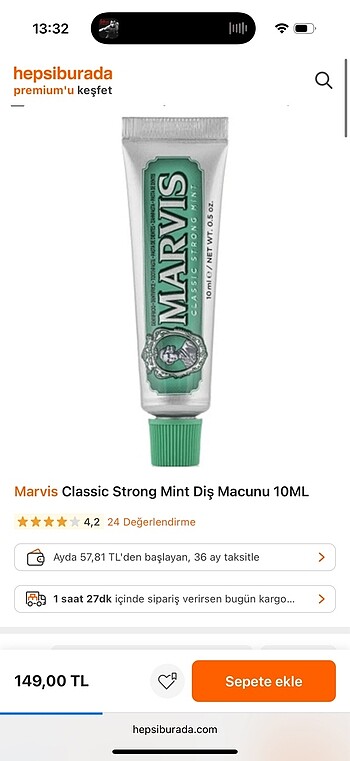 Diğer Marvis ithal naneli