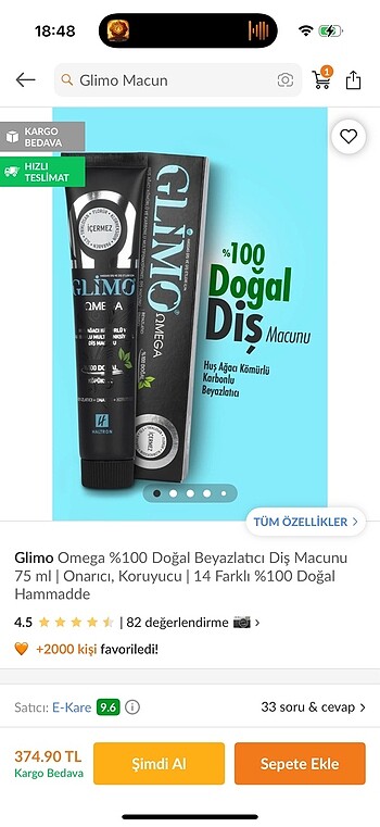  Beden Glimo hassasiyet ve Beyazlatıcı seri