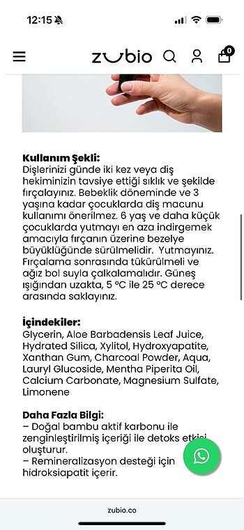 Diğer Zubio siyah diş macunu