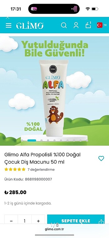 Beden Renk Çocuk diş bakım seti