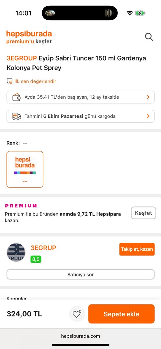 Eyüp Sabri Tuncer Gardenya kolonya  1923 - Görsel 5