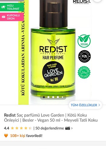  Beden Redist Love Garden Saç Parfümü No 80