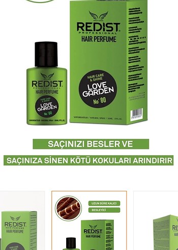 Redist Love Garden Saç Parfümü No 80