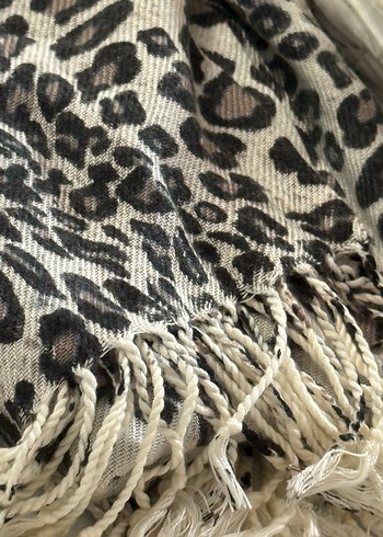 Diğer Kahverengi Leopar Desenli Kadın Atkı