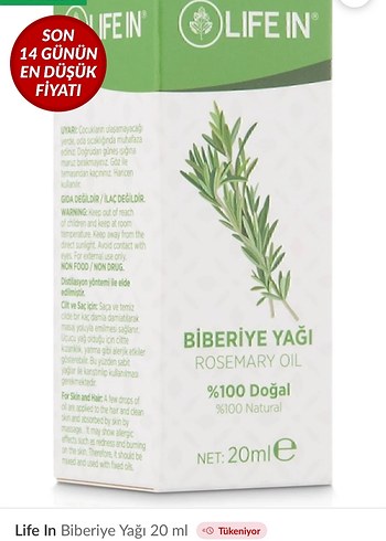 Life In Limon Yağı 20 ml Doğal Bakım Yağı - Görsel 3