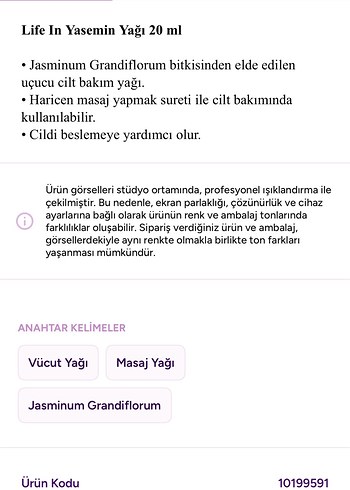 Life In Limon Yağı 20 ml Doğal Bakım Yağı - Görsel 5