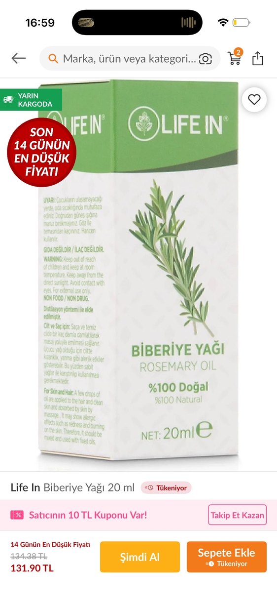 Life In Limon Yağı 20 ml Doğal Bakım Yağı - Görsel 3
