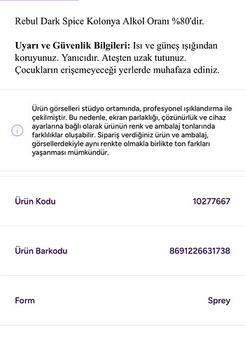 Rebul Dark Spice Baharat Kolonyası Sprey - Görsel 3