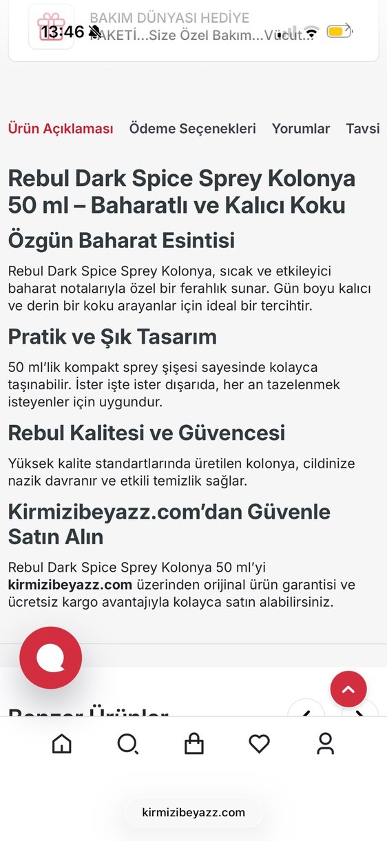 Rebul Dark Spice Baharat Kolonyası Sprey - Görsel 4