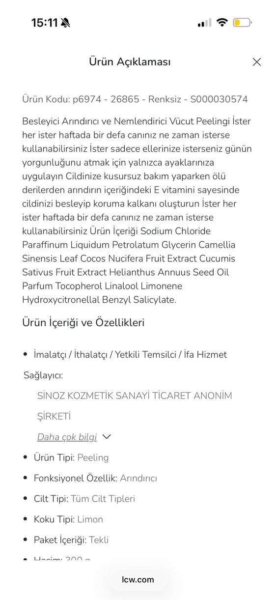 Sinoz Besleyici Vücut Peelingi 200 gr - Görsel 5