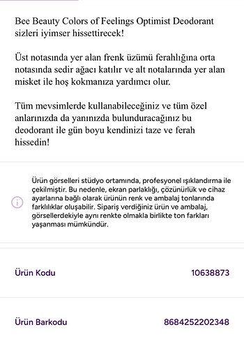 Bee Beautyof Feelings Optimist 2 ürün Deodorant Sprey 150 - Görsel 3