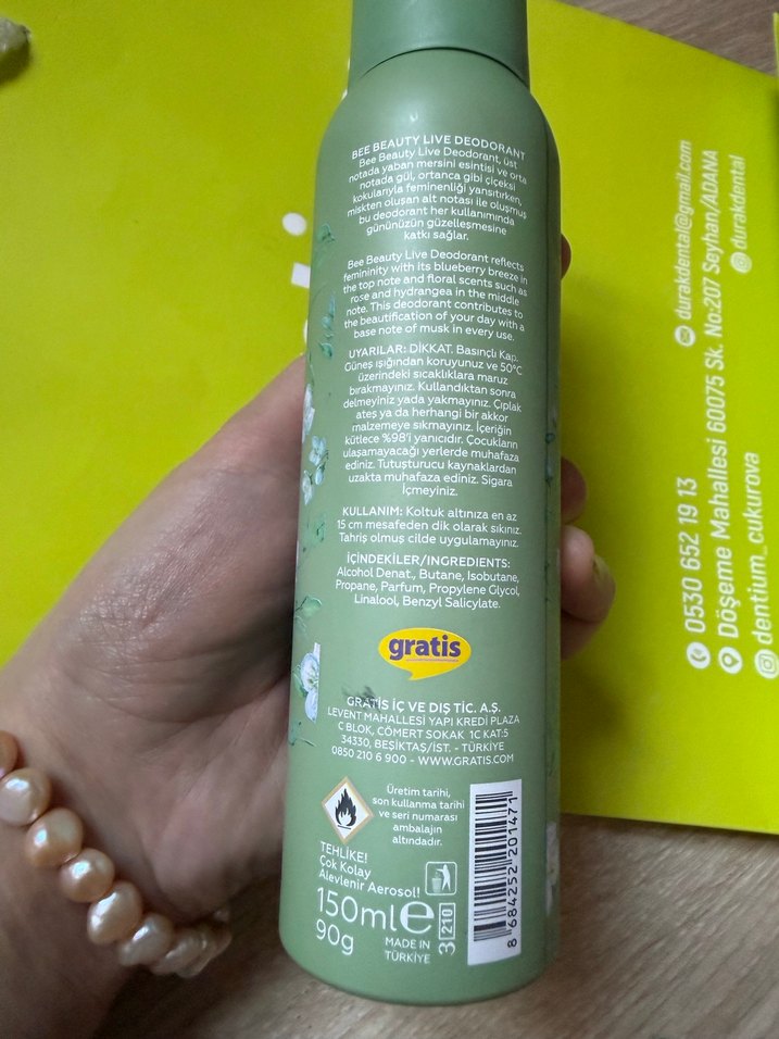 Bee Beauty Live Kadın Deodorant - Görsel 5
