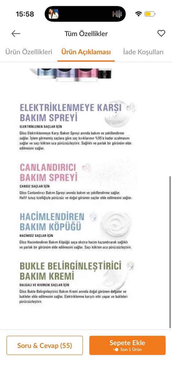 Schwarzkopf Gliss Canlandırıcı Saç Bakım Spreyi - Görsel 3