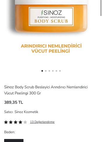 Sinoz Besleyici Arındırıcı Vücut Scrub 300 gr - Görsel 6
