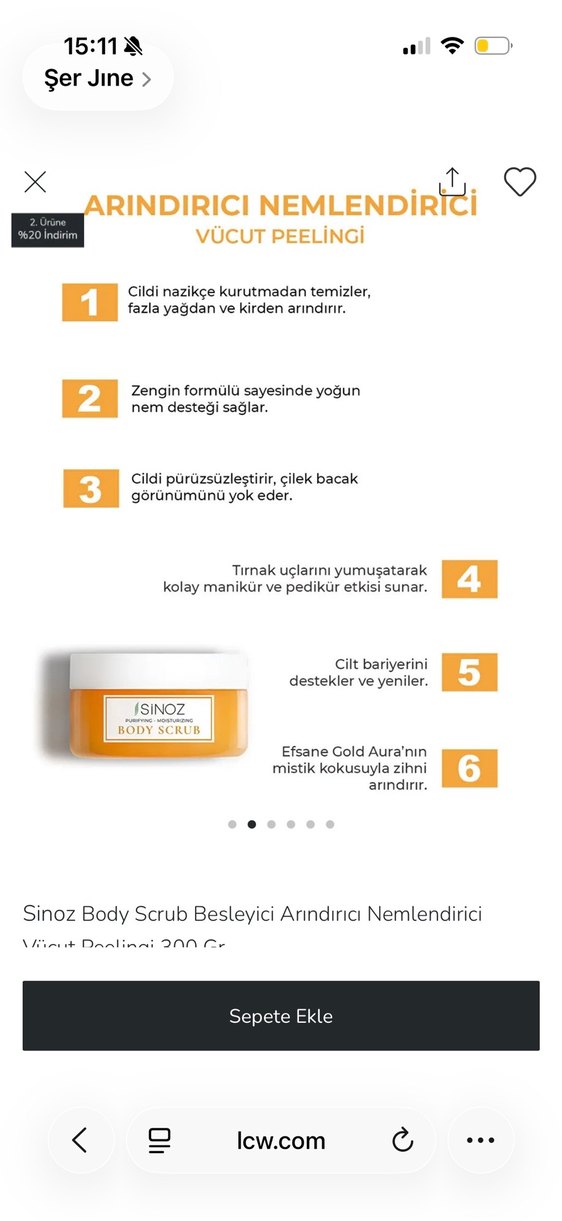 Sinoz Besleyici Arındırıcı Vücut Scrub 300 gr - Görsel 2