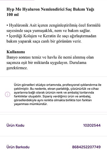 Saç yağı hype me Hyaluron İçerikli Kadın Toneri - Görsel 5