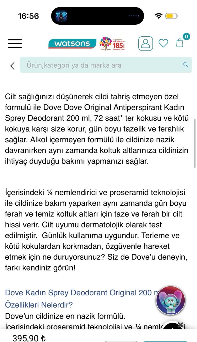 Dove Kadın Sprey Deodorant 200 ml - Görsel 3