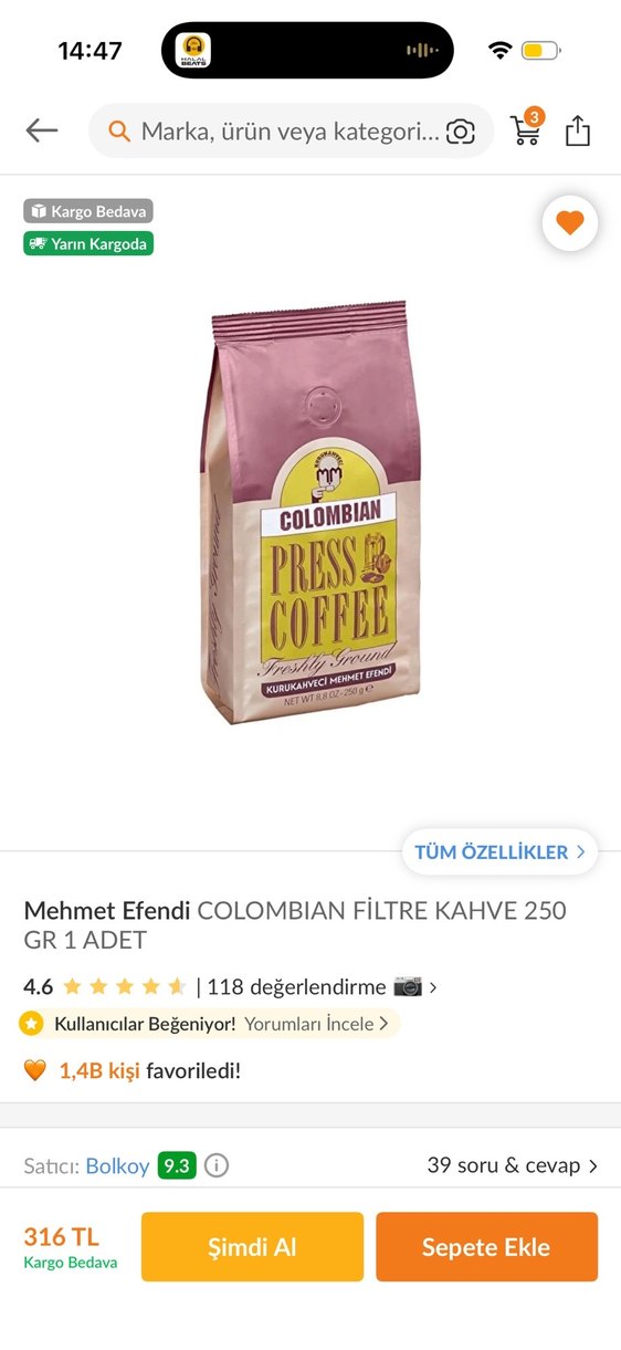 Camel Renk Walia Türk Kahvesi 100g - Görsel 2