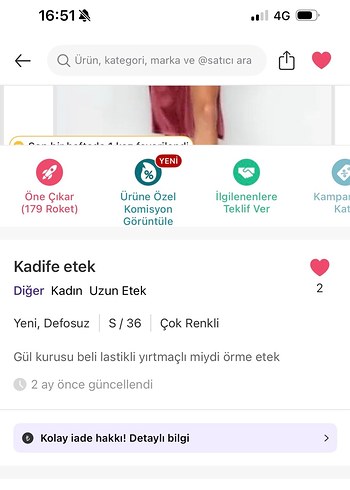 Diğer Yırtmaçlı etek Koyu Pembe Kalem Etek