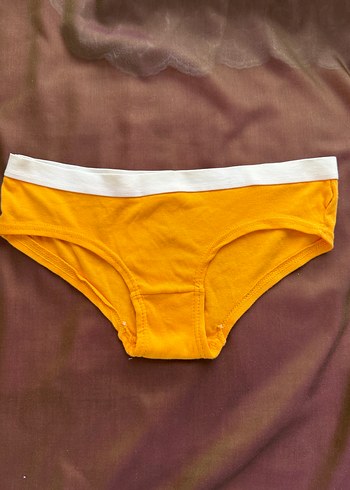 Beyaz Kemerli Sarı Kadın bikini altı