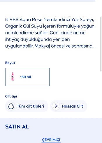 NIVEA Aqua Rose Yüz Spreyi Nemlendirici - Görsel 7