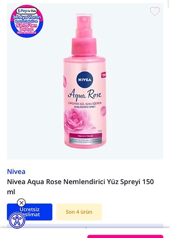 NIVEA Aqua Rose Yüz Spreyi Nemlendirici - Görsel 6