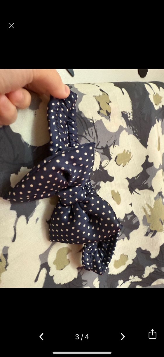 Lacivert Puantiyeli Çocuk Papyonu - Görsel 3