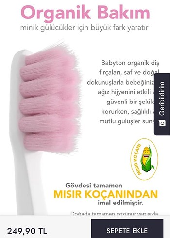  Beden Renk Ecowell Organik Çocuk Diş Macunu 6+ Ay