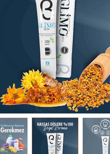 Diğer GLiMO Beta Çok Fonksiyonlu Diş Macunu bakım seti