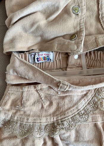 Nakışlı Bej Kız Çocuk Bohem Takım - Görsel 5