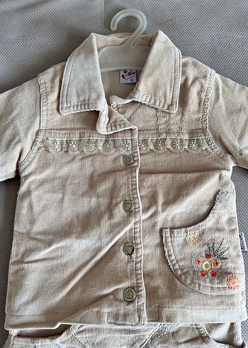 Nakışlı Bej Kız Çocuk Bohem Takım - Görsel 3