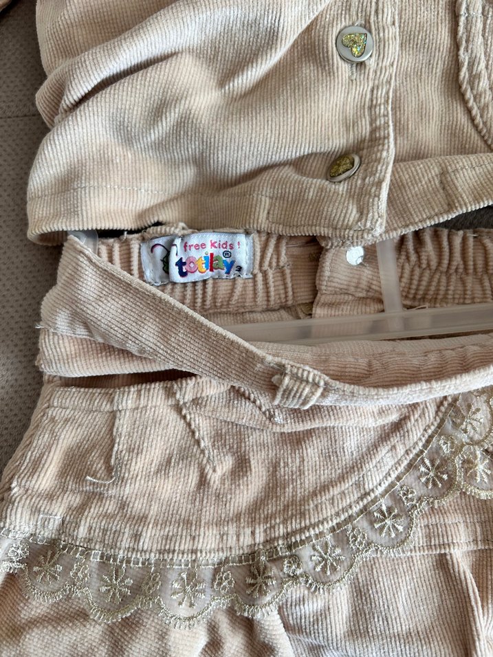 Nakışlı Bej Kız Çocuk Bohem Takım - Görsel 5