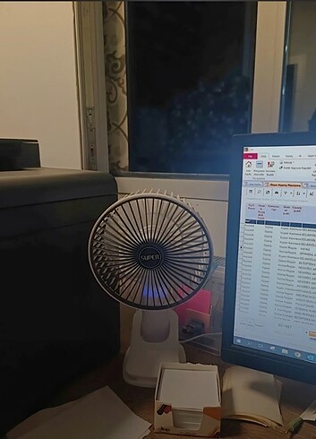 Pratik Şarjlı Klipsli Masa Fan - Görsel 5
