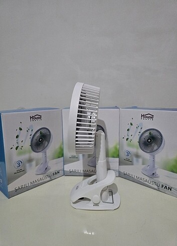 Pratik Şarjlı Klipsli Masa Fanı - Görsel 2