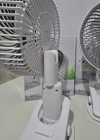 Pratik Şarjlı Klipsli Masa Fanı - Görsel 6