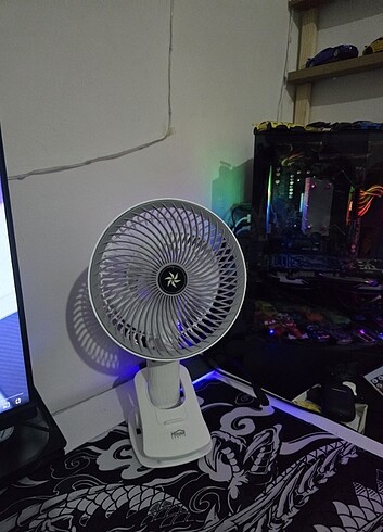 Pratik Şarjlı Klipsli Masa Fanı - Görsel 7