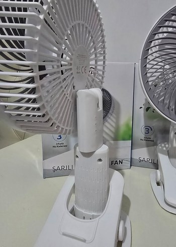 Pratik Şarjlı Klipsli Masa Fanı - Görsel 5