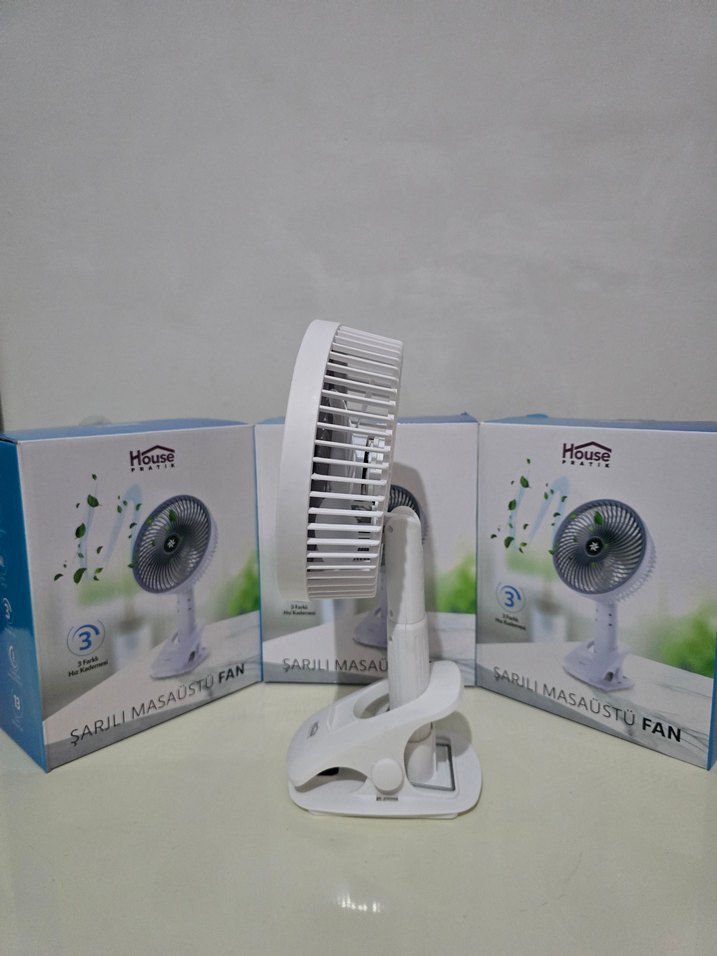 Pratik Şarjlı Klipsli Masa Fanı - Görsel 2