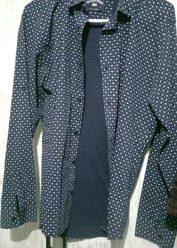 Erkek Lacivert Pamuklu Regular Fit Gömlek - Görsel 3