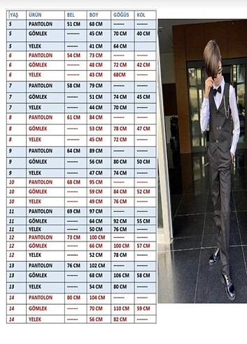 Yelekli takım set 11 yaş - Görsel 4