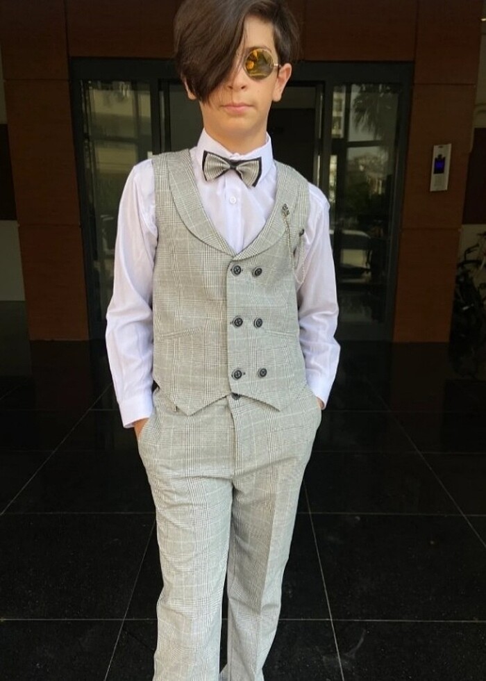 13 yaş Yelekli takım set - Görsel 3