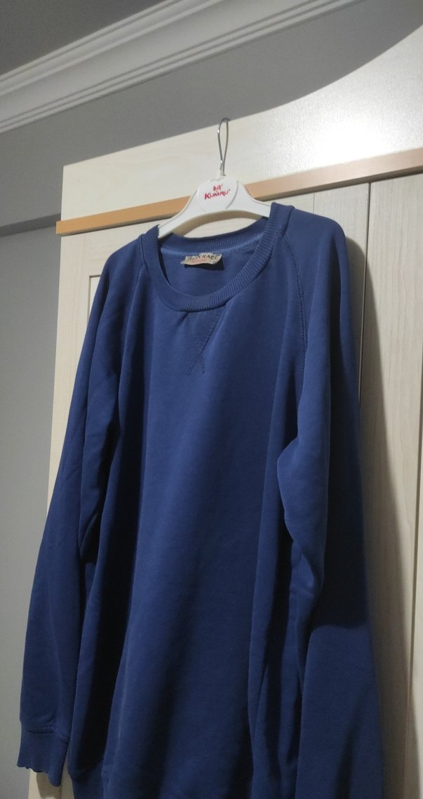 Kadın Lacivert Oversize Sweatshirt - Görsel 2