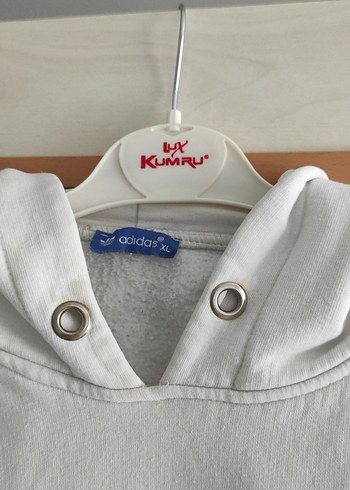 adidas Kadın Beyaz Kapüşonlu Sweatshirt - Görsel 5