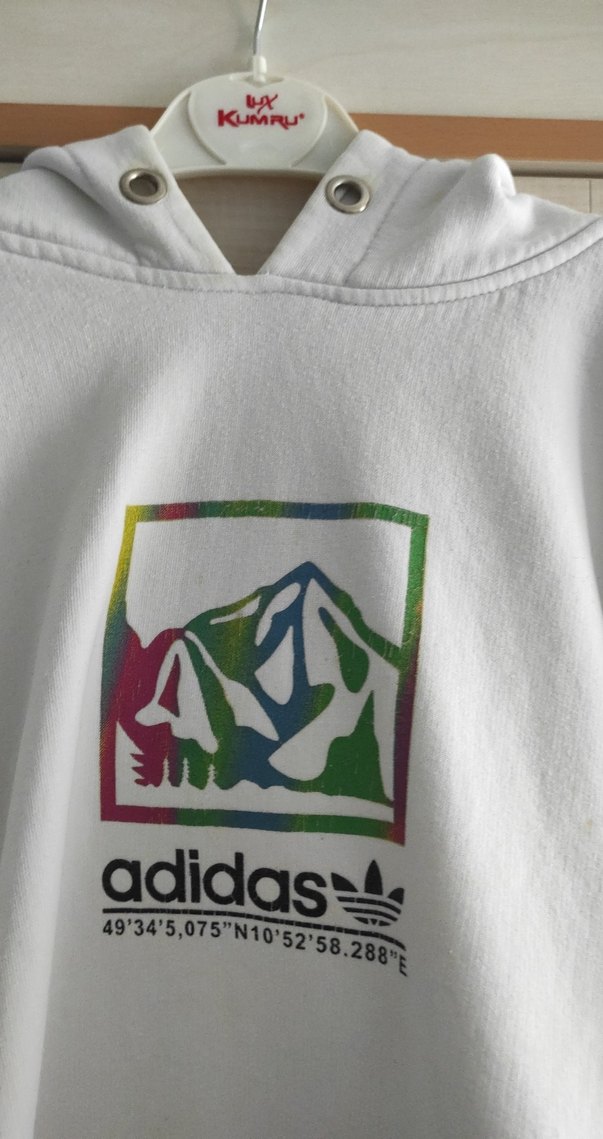 adidas Kadın Beyaz Kapüşonlu Sweatshirt - Görsel 2