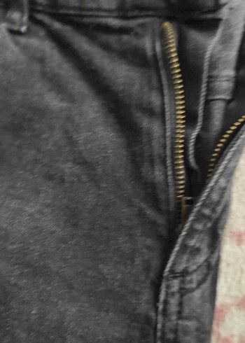 Gevşek Kesim Siyah Midi Denim Jean - Görsel 3