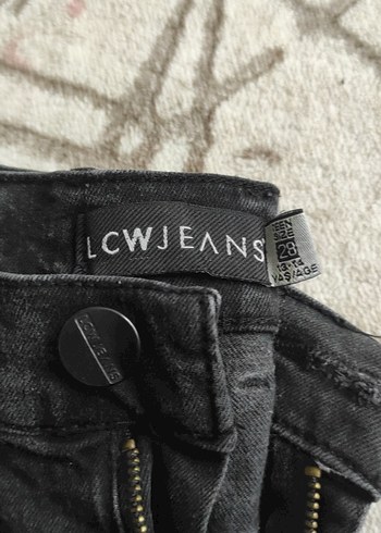 Gevşek Kesim Siyah Midi Denim Jean - Görsel 2