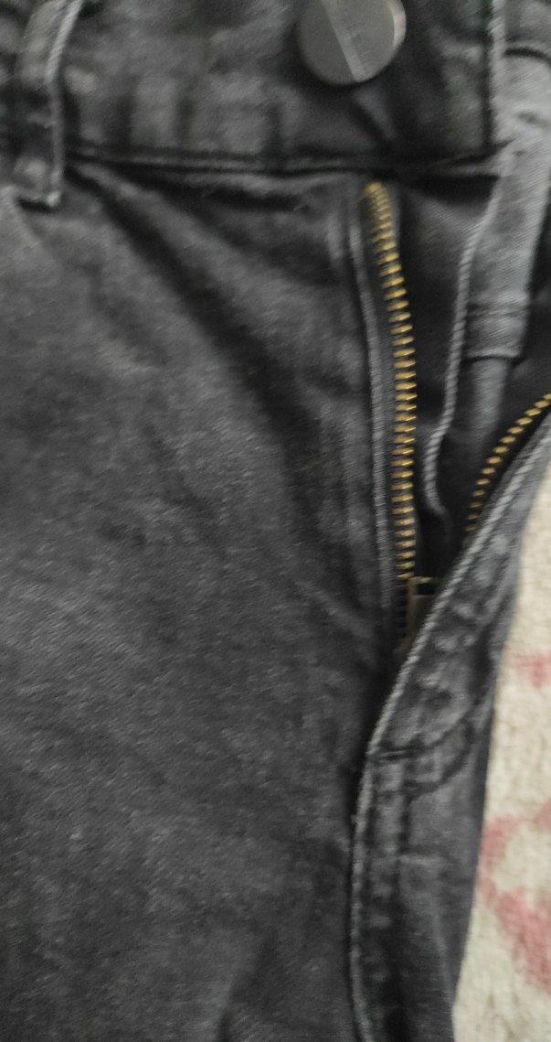 Gevşek Kesim Siyah Midi Denim Jean - Görsel 3