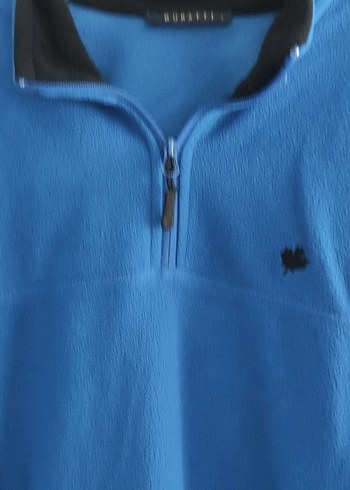 Erkek Mavi Fermuarlı Yarım Boğazlı Polar - Görsel 5