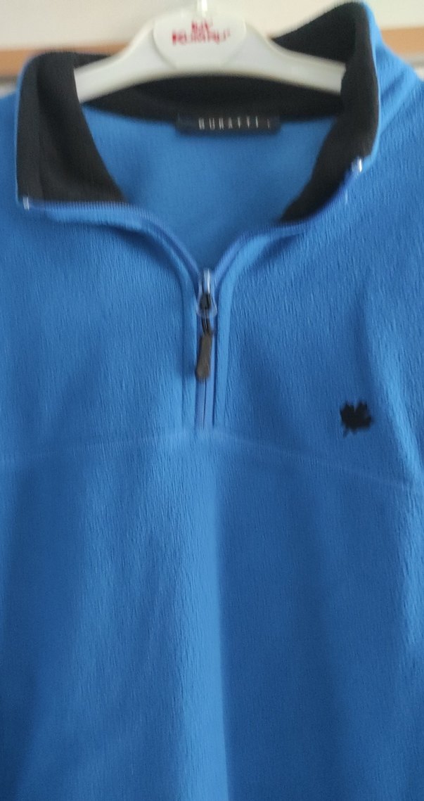 Erkek Mavi Fermuarlı Yarım Boğazlı Polar - Görsel 5