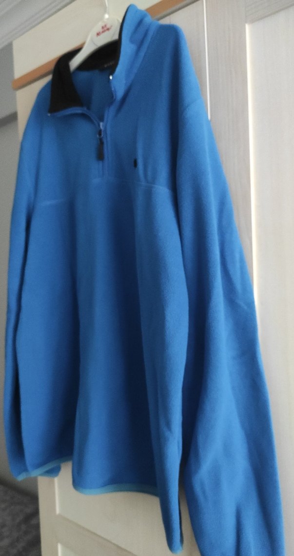 Erkek Mavi Fermuarlı Yarım Boğazlı Polar - Görsel 4